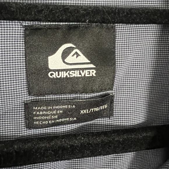 Quiksilver Shirt Mens 2XL XXL Blue Short Sleeve Button Down Soft Surf Y2K - Picture 5 of 10